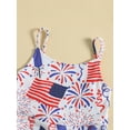 thumbnail image 4 of 4th of July Toddler Baby Girls Bell Bottom Jumpsuit Overalls Suspender Flared Pants Romper Independence Day Clothes, 4 of 9