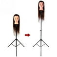 thumbnail image 7 of Wig Stand Tripod Mannequin Head Stand, Adjustable Wig Head Stand Holder for Cosmetology Hairdressing Training with T-with Wig Caps, T-Pins, Comb, Hair Clip, Carrying Bag, 7 of 7