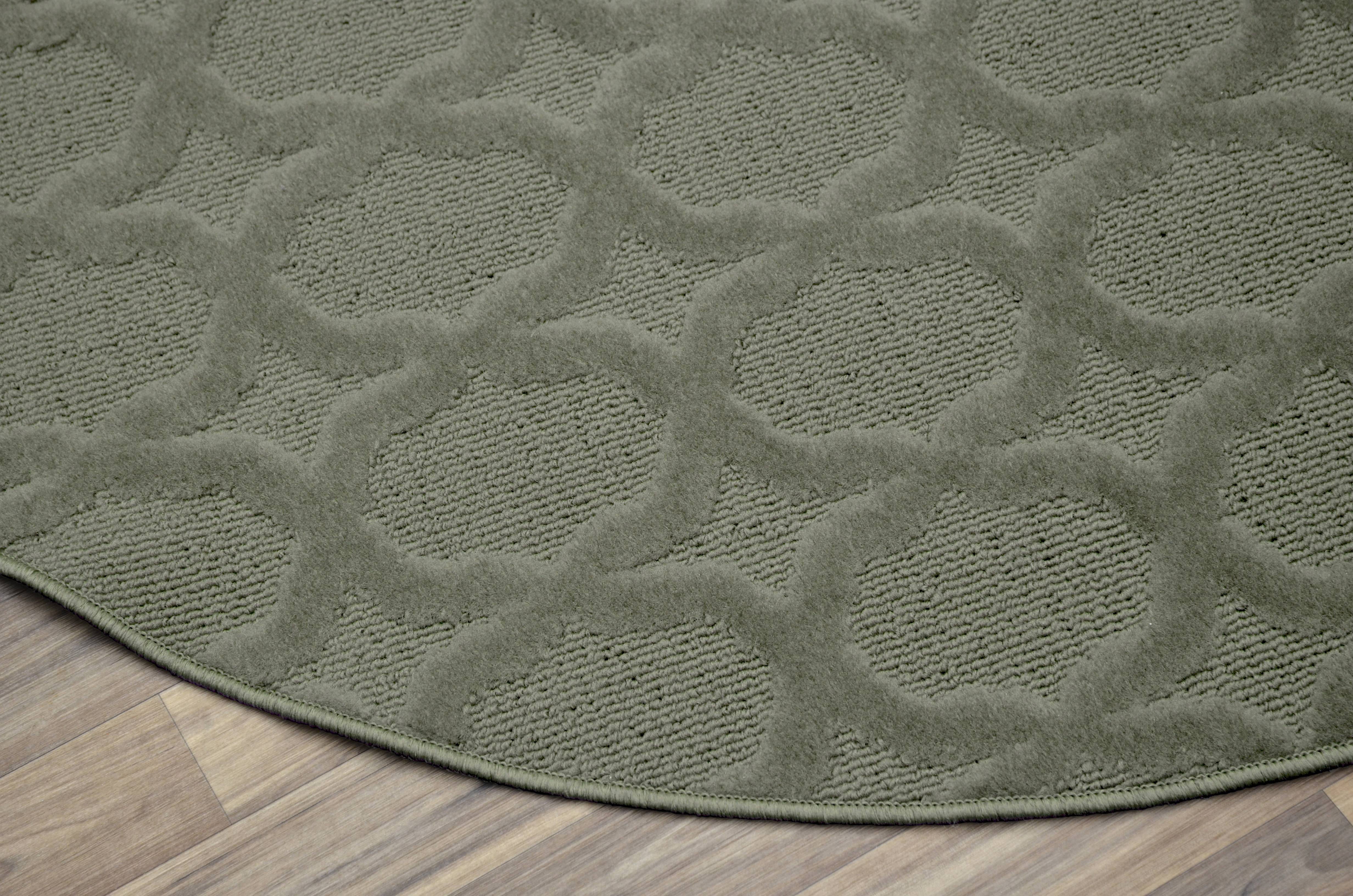 Garland Rug Sparta Sage Round Indoor Area Rug, 5' x 5'