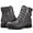 Grey, variant on Women's Combat Boots Lace up Ankle Booties