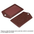 thumbnail image 5 of Soporte Vertical PU Cuero Soporte ID Ventana Impermeable para Oficina Rojo oscuro Unique Bargains, 5 of 5