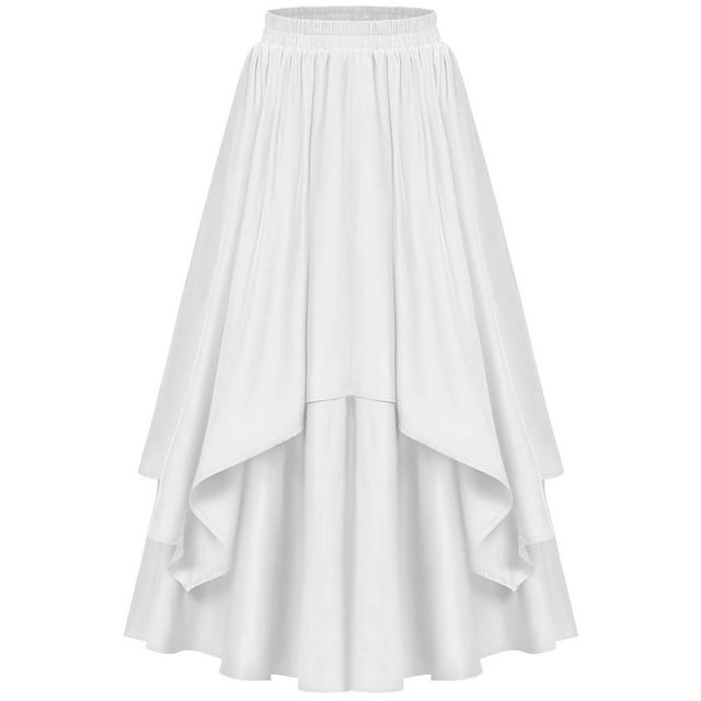 Birdeem Skirts for Women Womens Solid Retro Comfy Multi Layered Skirt