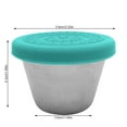 thumbnail image 2 of 2.5oz Stainless Steel Condiment Containers with Silicone Lids, Condiment Cups, Leakproof Reusable Sauce Container Small Dipping Sauce Cups for Lunch Box Picnic Travel, 2 of 8