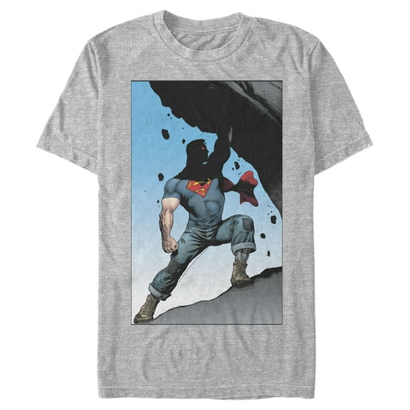 Men's Superman Strongest Hero Pose Graphic Tee Athletic Heather X Large