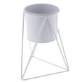 thumbnail image 1 of Nordic Style Flower Planters with Iron Shelf - A White, 1 of 8