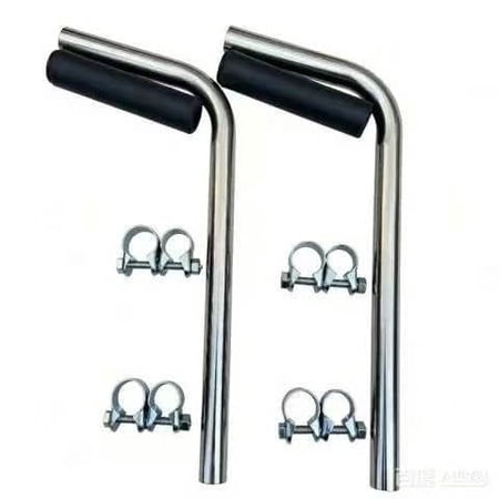 Silver Stainless Steel Wheelchair Handle Extender, Home & Hospital Mobility Push Accessory