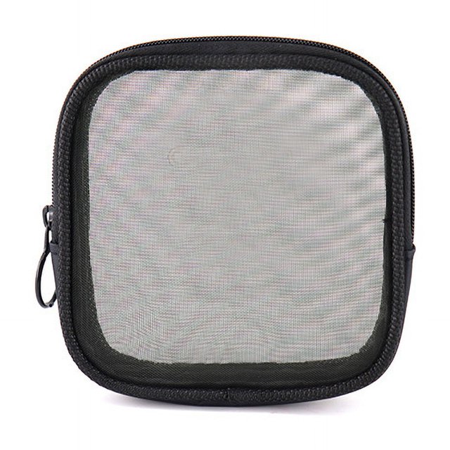 4 neceser de malla para maquillaje, neceser de viaje con cremallera, mini neceser de viaje para cosméticos, neceser de viaje para artículos de tocador diarios, accesorios (negro)