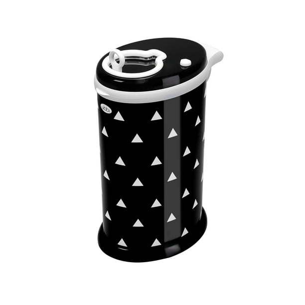 Ubbi Steel Diaper Pail, Black Triangles
