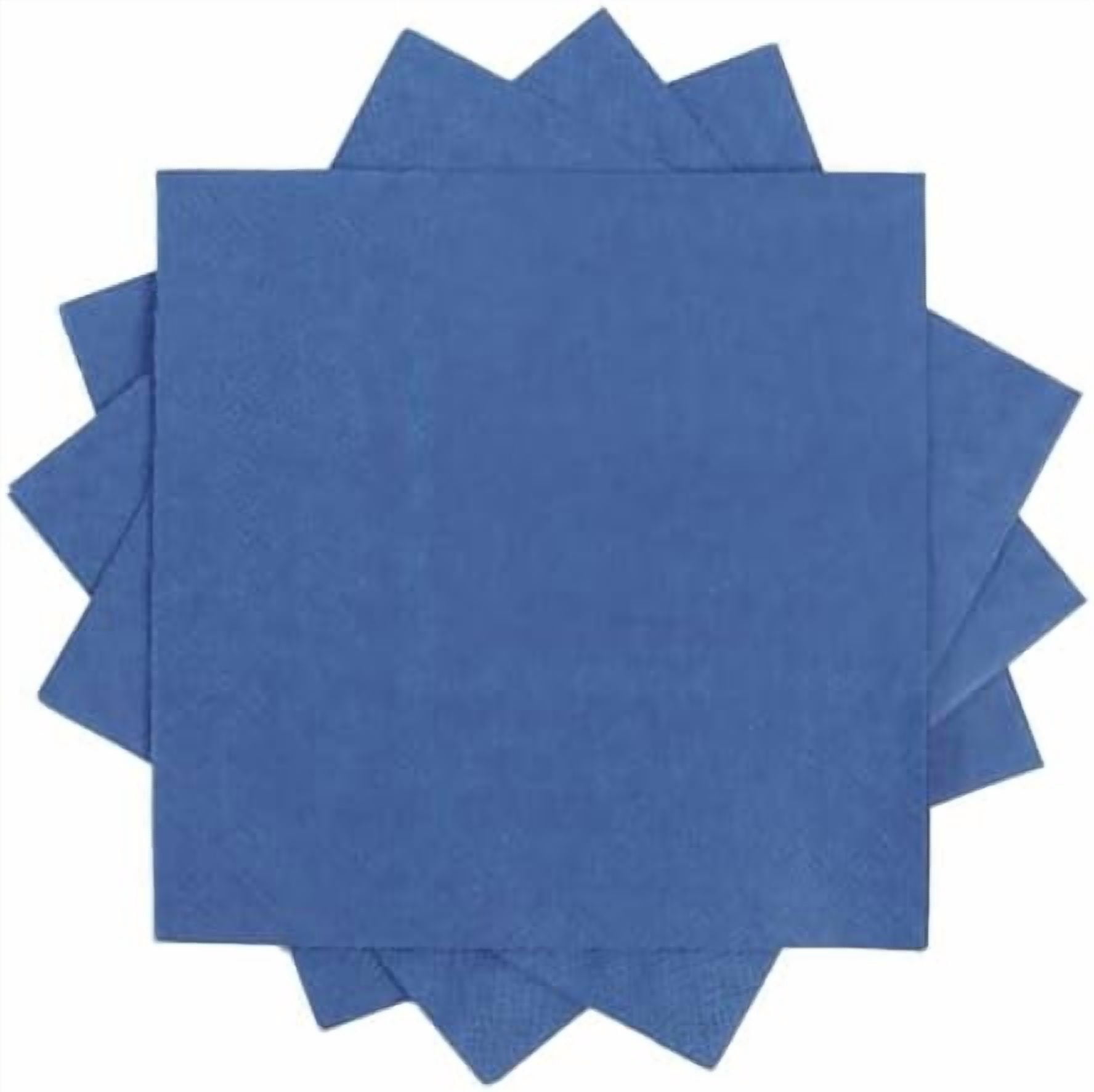 200 Pack Cocktail Napkin 2-Ply Dessert Napkins Folded 5 x 5 Inches Disposable Napkins for Dinner Wedding Birthday Party Bridal Anniversary Reception Event (200, Navy Blue)