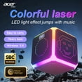thumbnail image 3 of Acer Portable Bluetooth Speaker with Lights, Mini Wireless Speakers with FM Radio TWS Pair, for Home/Party/Outdoor, 3 of 14