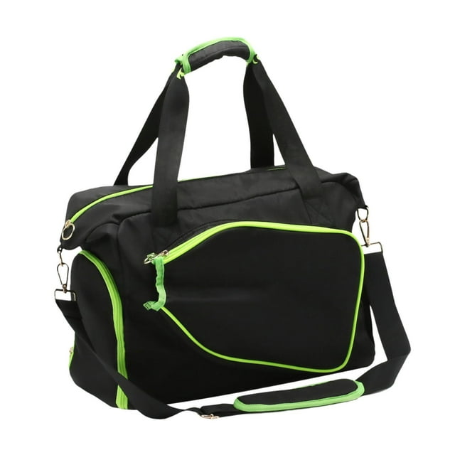 koolsoo Pickleball Racket Bag Carrying Bag Handbag Crossbody Bag Pickleball Bag Tote Black Green