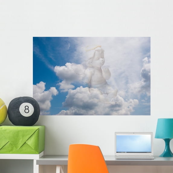 Cherub Kiss Wall Mural by Wallmonkeys Peel and Stick Graphic (36 in W x 24 in H) WM101746