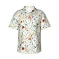 thumbnail image 6 of KLL Men's Hawaiian Shirt Short Sleeve Button Down Beach Shirts-Wildflower Watercolor, 6 of 6