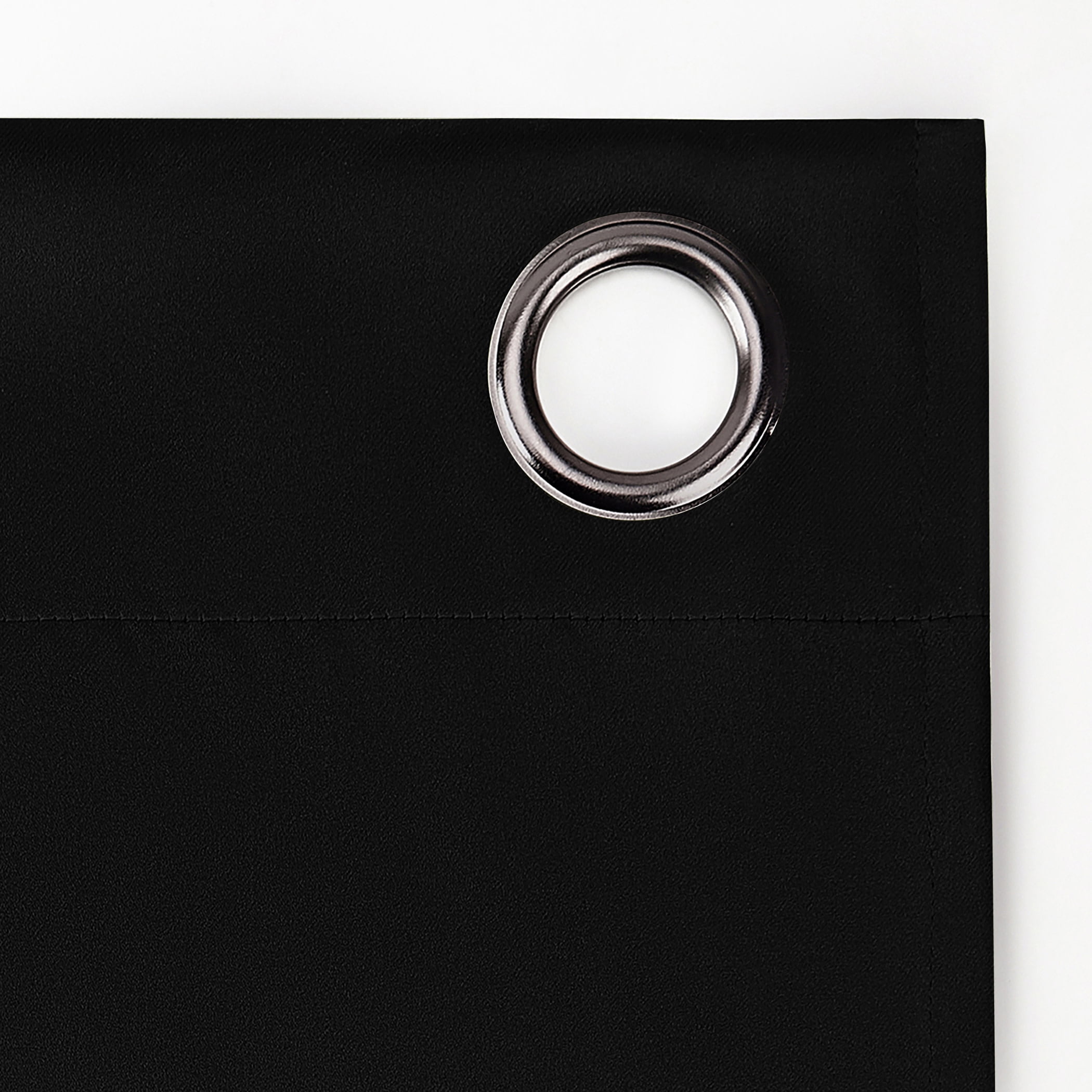 Sun Zero Graham 2-pack Magnetic Closure 100% Blackout Grommet Curtain Panel Pair, 40"W x 108"L, Black