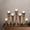Medium Burnt_1, variant on Medium Burnt Eco-friendly Handmade Mango Wood Set Of Seven 6",9",12",15",12",9" & 6" Pillar Candle Holder for use, Living Room, Dinning Room, Study Room, Restaurants, Place Of Worship