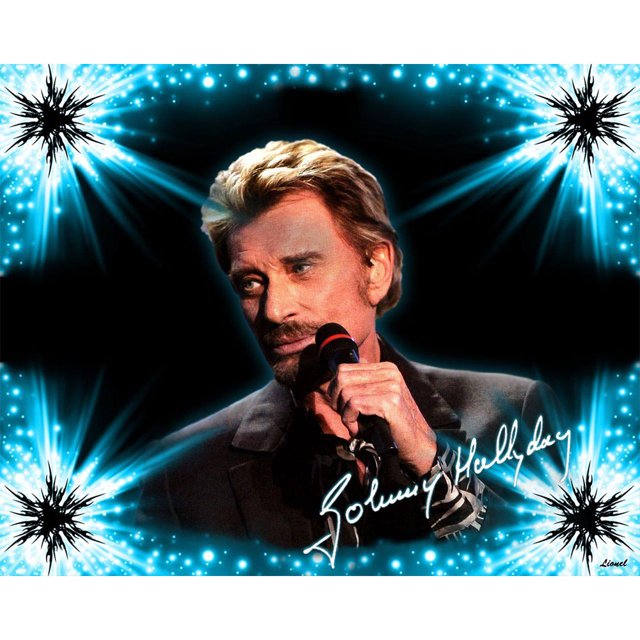 Taladro de pintura de diamante 5D Kits de bricolaje redondo completo Johnny Halliday cuadro de mosaico FLhrweasw Nuevo