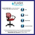 thumbnail image 3 of Flash Furniture Neri Low Back Red Mesh Swivel Task Office Chair with Arms, 3 of 6