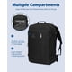thumbnail image 4 of Mochila de viaje Hynes Eagle 38 L Carry on para mujeres y hombres, color negro, 4 of 9