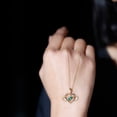 thumbnail image 6 of Rosec Jewels Infinity Heart Pendant with Emerald (AAA Quality, Chain included) - Ready to Gift Necklace for Valentines, 18K Yellow Gold, 6 of 8