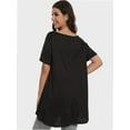 thumbnail image 2 of Women's Plus Size Short Sleeve Tunic Top - Casual Loose Fit Flare Swing T-Shirt, Basic Comfort, 2 of 6