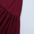 thumbnail image 7 of Halter Neck Maxi Dress with High Slit (S, WineRed), 7 of 7