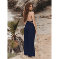 thumbnail image 6 of Women Linen Palazzo Pants Navy Blue M, 6 of 7