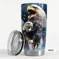 thumbnail image 3 of Personalized Eagle American Tumbler 20oz 30oz Tumblers with Lid Gift for Papa Dad Grandpa Patriot Christmas Birthday Vetaran, 3 of 6