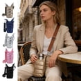 thumbnail image 7 of Water Bottle Carrier Bag with Phone Pocket Puffer Tote Bag Quilted Crossbody Shoulder Bag Water Bottle Holder with Strap, 7 of 7