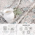 thumbnail image 4 of Rectangle Tablecloth 60x120 Inches -Linen Farmhouse Geometric Patterned Tablecloth Waterproof Decorative Washable Fabric Table Cloth for Kitchen Dining Moroccan Tablecloth，Grey, 4 of 6