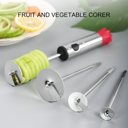 

huanledash 4Pcs/Set Stainless Steel Fruit Vegetable Corer Remover Kitchen Tools Gadget