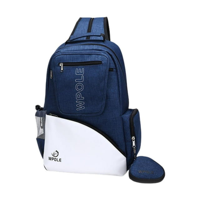 jinwen Sac à Dos de Tennis de Table Grande Capacité de Rangement pour Compétition Entraînement Sports Bleu Marine
