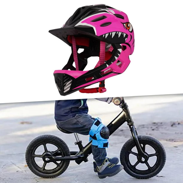 Casque Intégral Vélo Enfant 8-14 Ans - BMX/Skate - Respirant, Lumière LED, Sangle Réglable - Taille 50-55cm