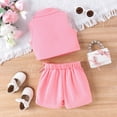 thumbnail image 4 of Outfit for Girls 3T Little Child Girls Suit Undershirt Jacket Camisole Bottoming Shorts Summer Fashion Casual Suit Z6-Pink, 2-3 Years, 4 of 7