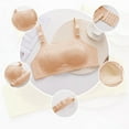 thumbnail image 4 of SMihono Fashion Women's No Underwire Mesh Bra Lightweight Comfy Breathable Bralettes Full Coverage Adjustable Straps Push Up Lingerie Beige 42/95, 4 of 5