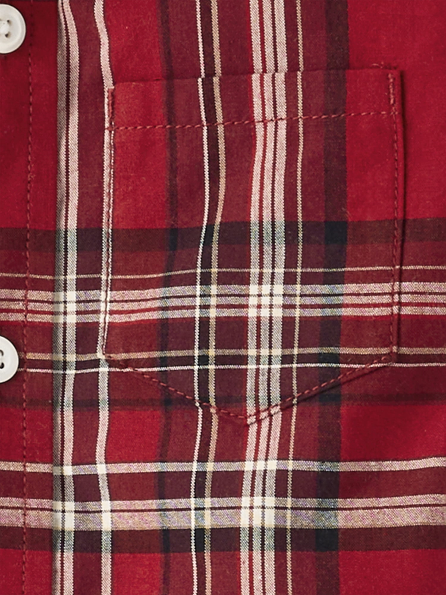 The Children's Place Baby & Toddler Boys Long Sleeve Plaid Poplin Button Up, Sizes 6M-5T