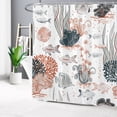 thumbnail image 2 of Beach Ocean Theme Shower Curtain, Nautical Coastal Tropical Fish Ocean Animal Shower Curtains for Bathroom Decoration, Fun Turquoise Gray Restroom Accessories with 12 Hooks 72X78 Inches, 2 of 6