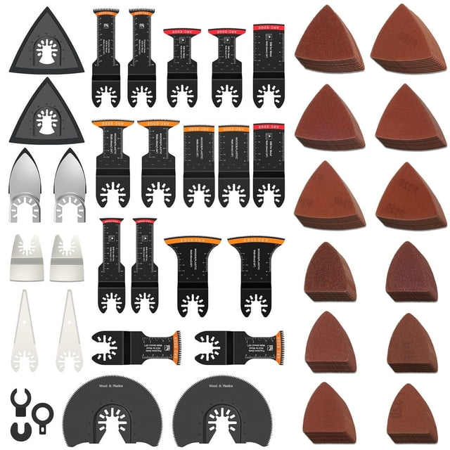 MesaSe 149Pcs Oscillating Saw Blades High Carbon Steel Bi-Metal Oscillating Multitool Blades