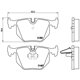 thumbnail image 2 of BALATAS BAJOS METALES X5 2000 BMW Traseras BREMBO ., 2 of 5