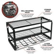 thumbnail image 2 of Performance Tool W7701 Power Tool Organizer Wall Mount - Hand Tool Storage Racks, Utility Racks, Drill Holder & More - 3 Tier Sturdy Iron 16" Cordless Tool Organizers, 2 of 10