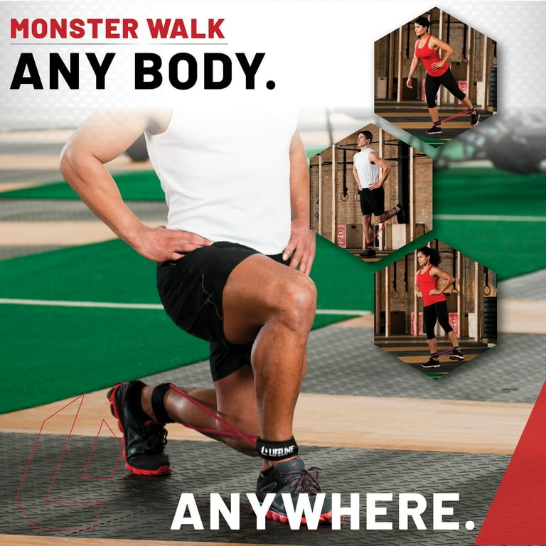 Lifeline Fitness Monster Walk Low Resistance Bands with Ankle Cuffs 20 lbs