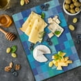 thumbnail image 5 of Sea Animals Cutting Board, Playful Dolphin in Mosaic of Colored Squares Underwater Life Theme, Decorative Tempered Glass Cutting and Serving Board, Large Size, Multicolor, by Ambesonne, 5 of 5