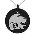 thumbnail image 4 of Tioneer Stainless Steel 3rd Gen Bagon Shelgon Salamence Pokémon Engraved Small Medallion Circle Charm Pendant Necklace, 4 of 4