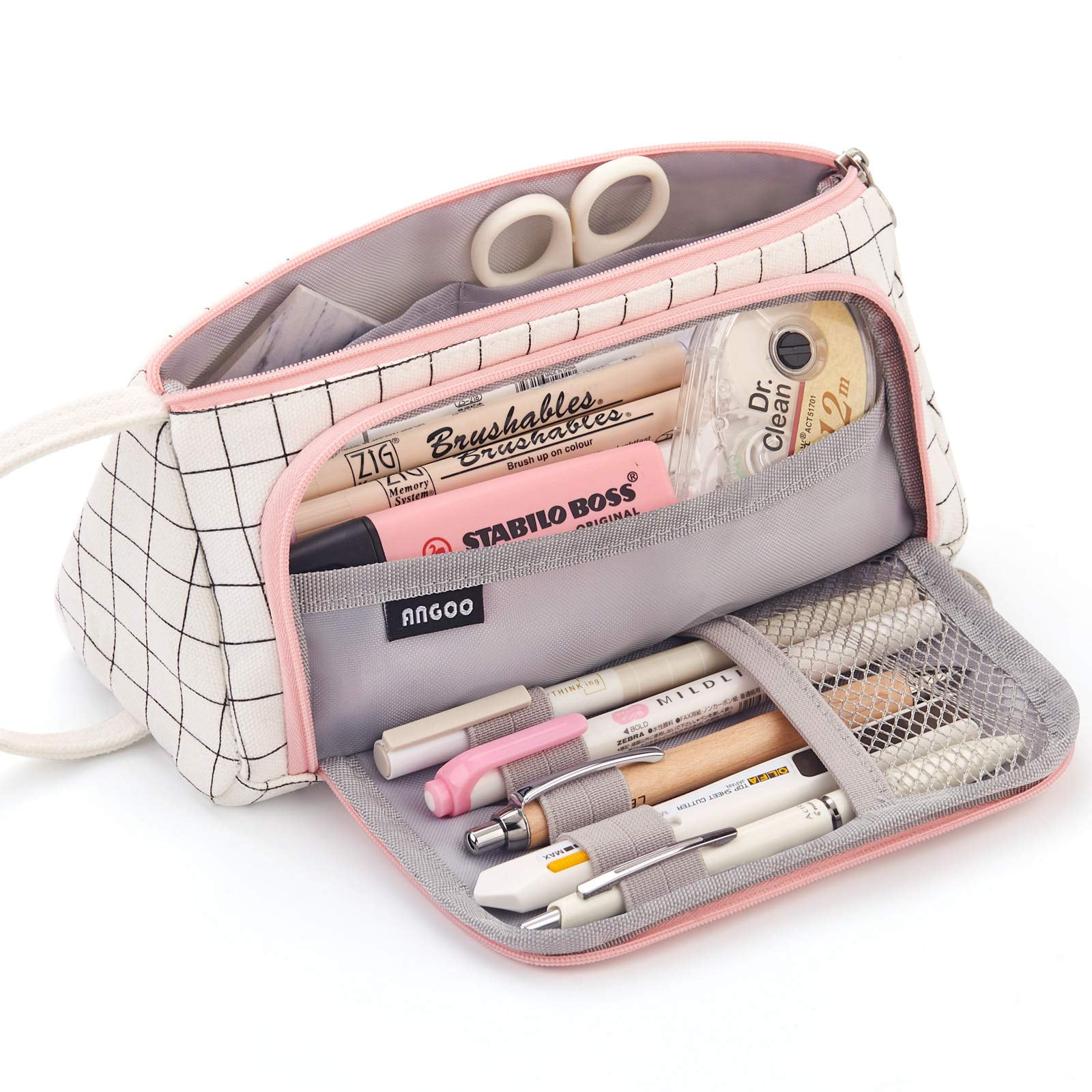 Kids Girls Pen Bag Pencil Case Holder Storage  Large Capacity Zip Travel  Kawaii 