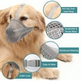 thumbnail image 2 of Bozal para perros con correas ajustables, bozal suave cubierto de malla para perros pequeños y medianos, talla S, color gris., 2 of 5