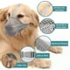 thumbnail image 2 of Bozal para perros con correas ajustables, bozal suave cubierto de malla para perros pequeños y medianos, gris medio., 2 of 5