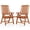 Brown, variant on Gymax 2PCS Foldable Patio Chair w/Armrest Curved Back Slatted Seat for Backyard Deck White