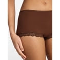thumbnail image 4 of No Boundaries Fit Stretch Lace Boyshort Panties, 3-Pack, Women's XS-XXXL, 4 of 7