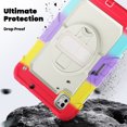 thumbnail image 6 of TECH CIRCLE Bumper Case for iPad Pro 11 (2022/2021/2020/2018), iPad Air 5th/4th Generation Case 10.9", Shockproof Protective Case with Screen Protector & Pencil Holder & Hand Strap & Kickstand, Red, 6 of 7