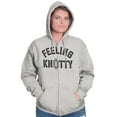 thumbnail image 4 of Feeling Knotty Naughty Rope Humor Zip Up Hoodie Men's Women's Brisco Brands M, 4 of 6