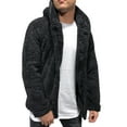 thumbnail image 1 of FASHIONWT Men Long Sleeve Plush Outwear Fleece Hooded Warm Coat, 1 of 4